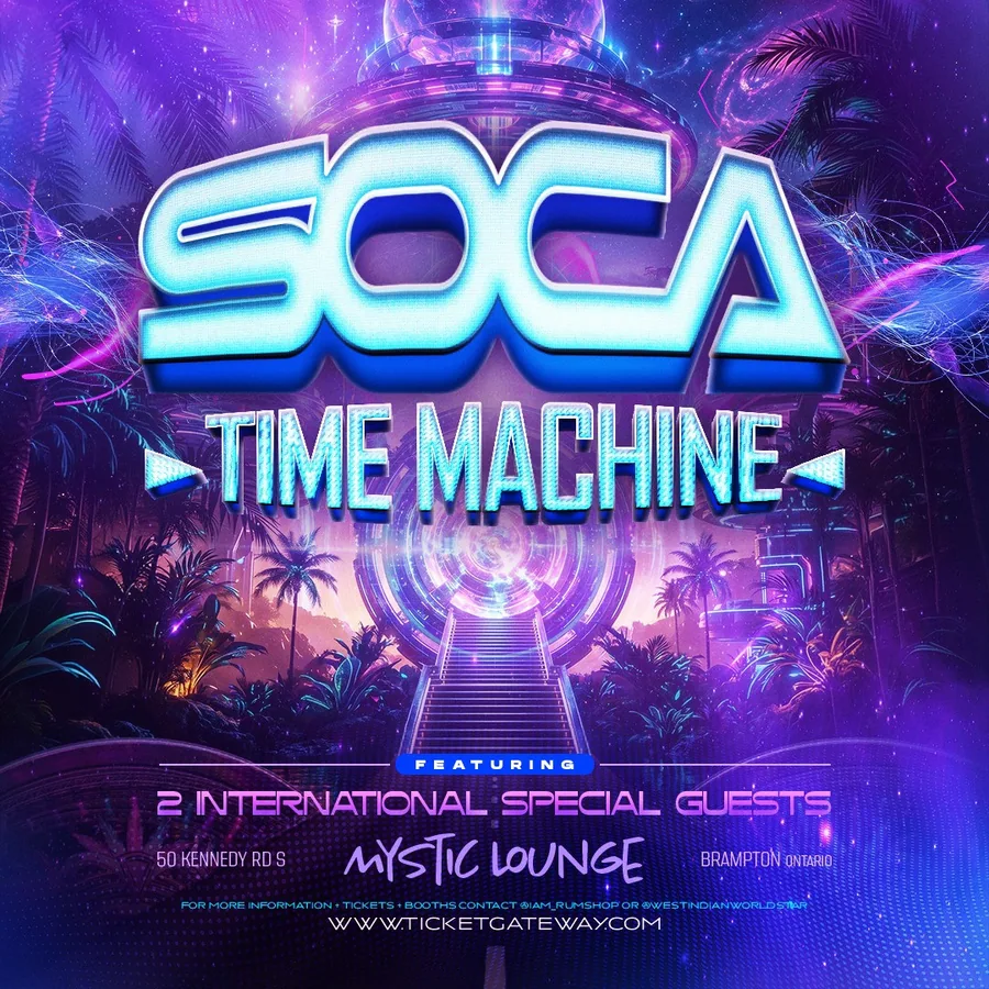 SOCA TIME MACHINE 3.0 event flyer