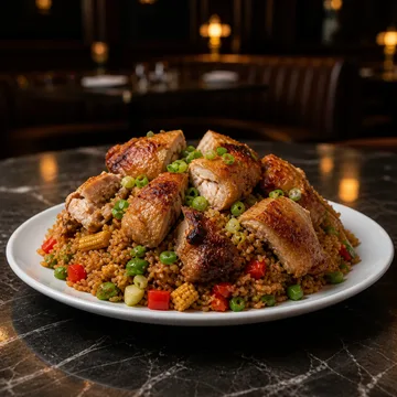 Chicken in the Ruff Fried Rice