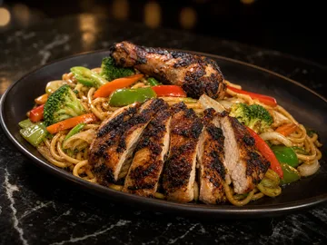 Jerk Chicken Lo Mein
